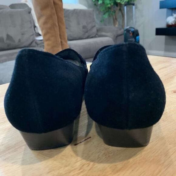 Coup D’etat black leather flats. 1.5” heel metal chain toe detail size‎ 9.5 M - Picture 8 of 8